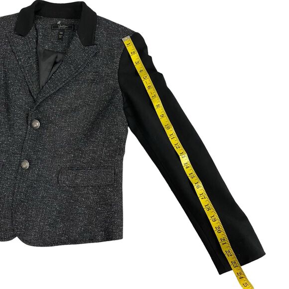 Jessica Simpson Blazer Womens 7/8 Black Colorblock Work Office Jacket Corpcore - Picture 11 of 16
